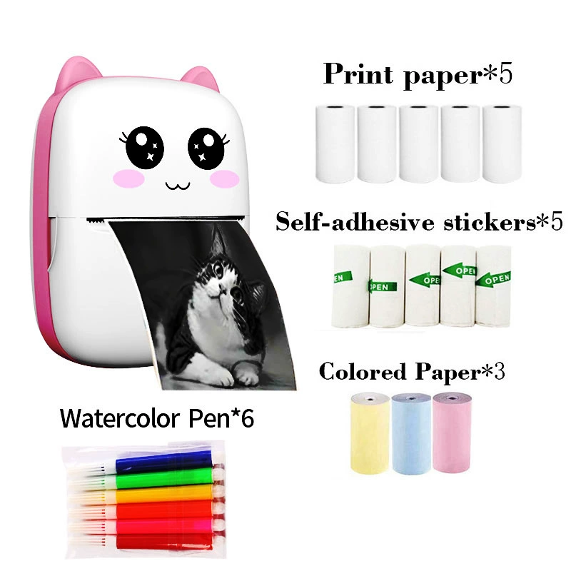 Ручной мини-принтер (MiNi Printer X5), Bluetooth термопринтер, 203dpi, бумага 57×30 мм