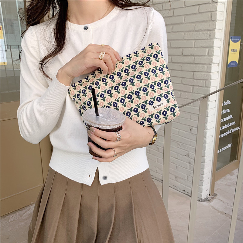 Women's Small Polyester Plant Streetwear Square Zipper Cosmetic Bag display picture 3