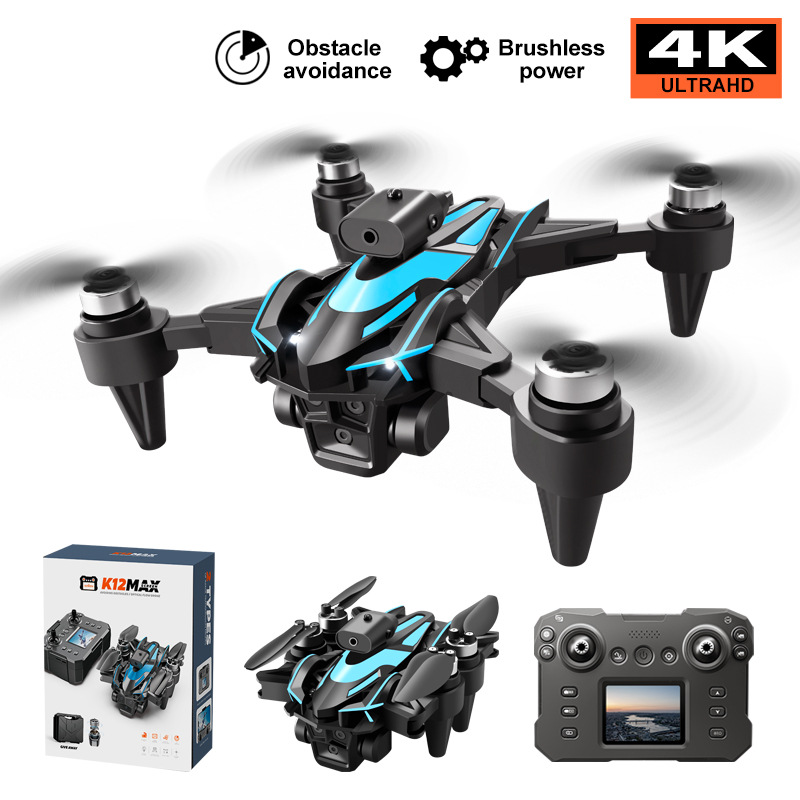 Cross-Border K12Max High-Definition Aerial Photography Brushless Drone Quadcopter with Screen Control Optical Flow Fixed Height Remote Control Aircraft