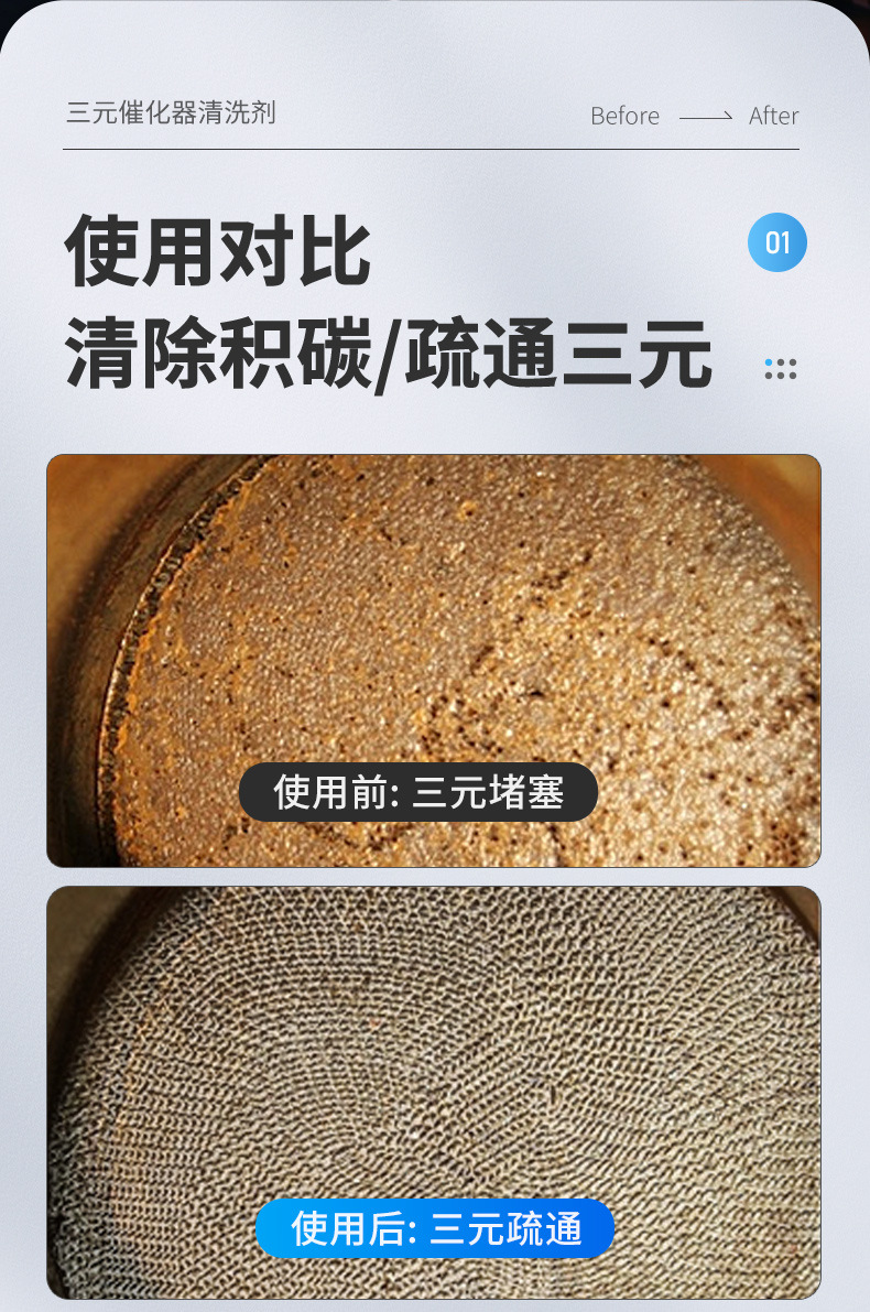 Car Cleaner Three-Way Catalytic Cleaner, No-Disassembly Engine Fuel Additive, Removes Carbon Deposits, Reduces Fuel Consumption for Gasoline Vehicles