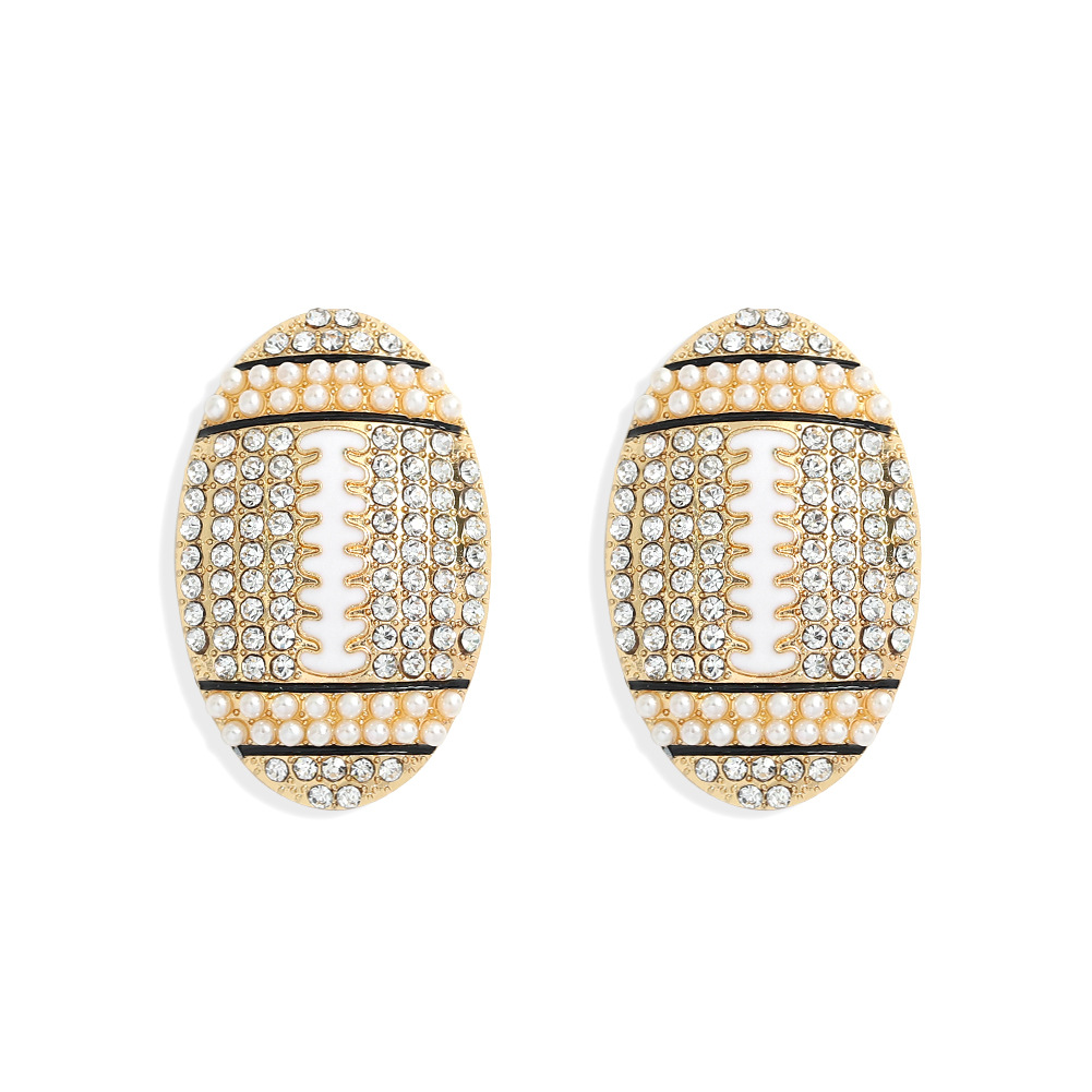 Aretes De Perlas Ovalados Retro display picture 4