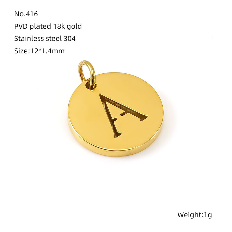 1 Stuk 12*1.4mm 304 Roestvrij Staal Letterpatroon Hanger display picture 6