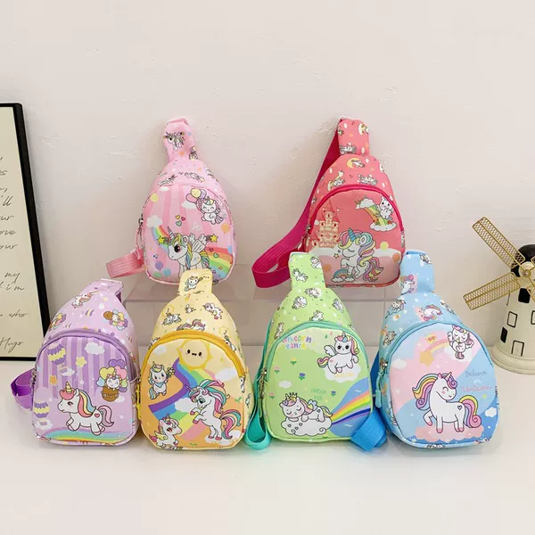 New Children's Bag Boys and Girls Cute Cartoon Coin Purse Outdoor Leisure Crossbody Bag Baby Trendy Chest Bag