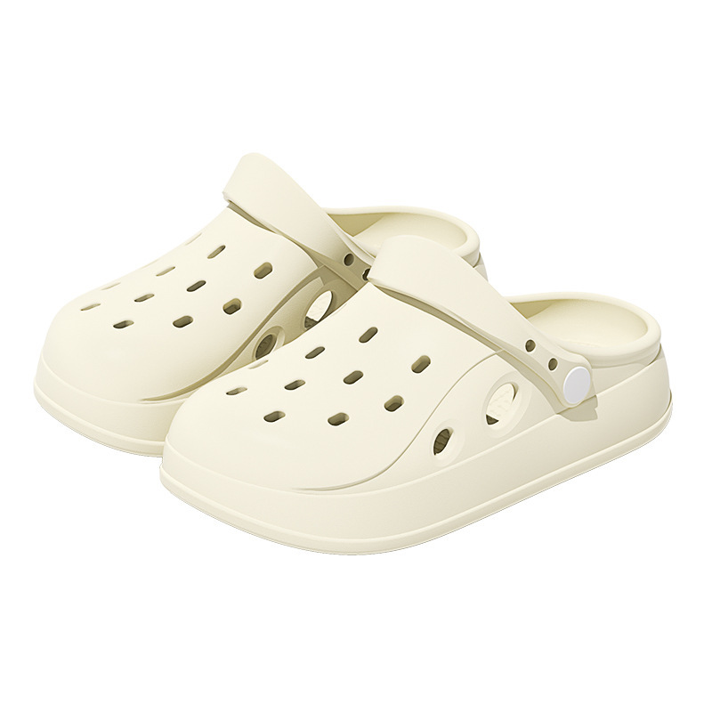 Children's Solid Color Clogs Parent-Child Style Summer Girls' Beach Top Quality Sandals Thick-Soled Non-Slip Slippers Boys' Outdoor_voghion.com