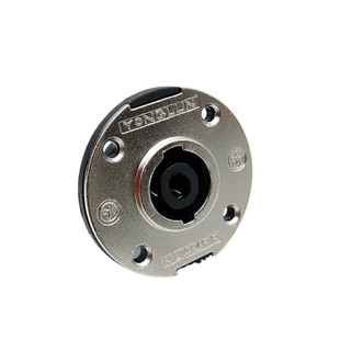 Metal Professional Speaker Socket Four-core Socket European-style Xlr Female Socket Audio Plug Round 4-core Audio Socket