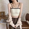 Underwear for elementary school students, sports push up bra, tank top, T-shirt, top with cups, Korean style, beautiful back