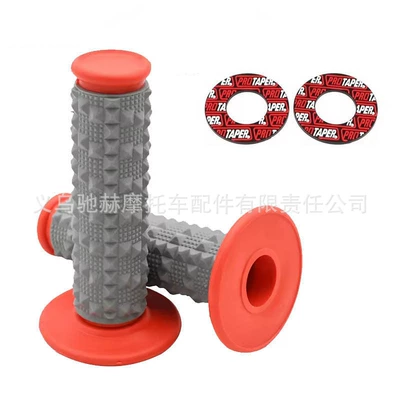 Motorcycle Handle Cover modification silicone large-grain anti-slip - red