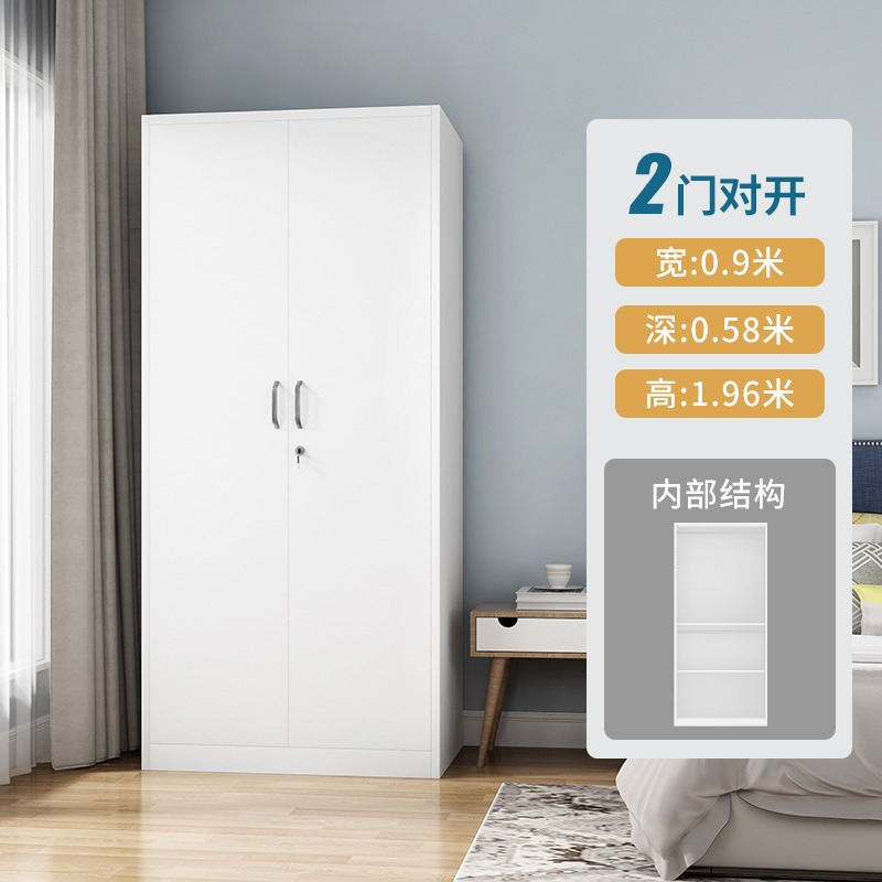 Armario hogar dormitorio moderno minimalista sala de alquiler económico gabinete de almacenamiento de acero simple gabinete de almacenamiento de hierro image 9