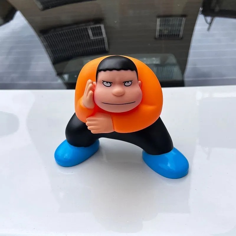 Car-Mounted Funny Fat Tiger Laser Ray Car Ornaments Trunk Car Tail Pendant Car Roof Decoration Creative Ornaments