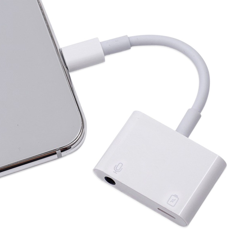 Apple 携帯電話 iPhone ヘッドフォンアダプターツーインワン 3.5mm サウンドカードオーディオコンバーターアダプターケーブルに適しています。