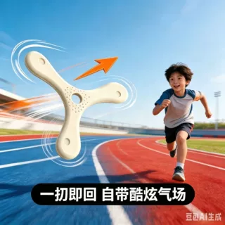 儿童回旋回力软飞碟飞盘标飞去来器男孩室外公园户外运动