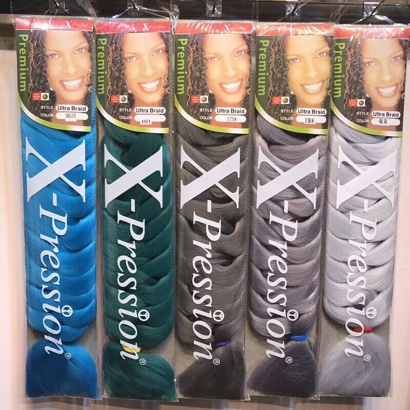 Peluca trenzada Xpression de 82 pulgadas y 165g, peluca larga y grande con rastas negras africanas