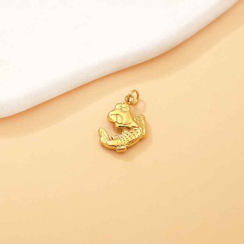 Accesorios de joyería de acero de titanio Serie de vida marina Concha Concha Estrella de mar Tortuga Collar de bricolaje Accesorios de pulsera colgante