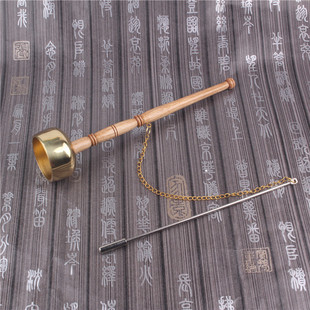 Factory direct supply straight pole to lead the celebration of legal supplies pure copper thickened Wood Bing lead out sacrificial funeral supplies