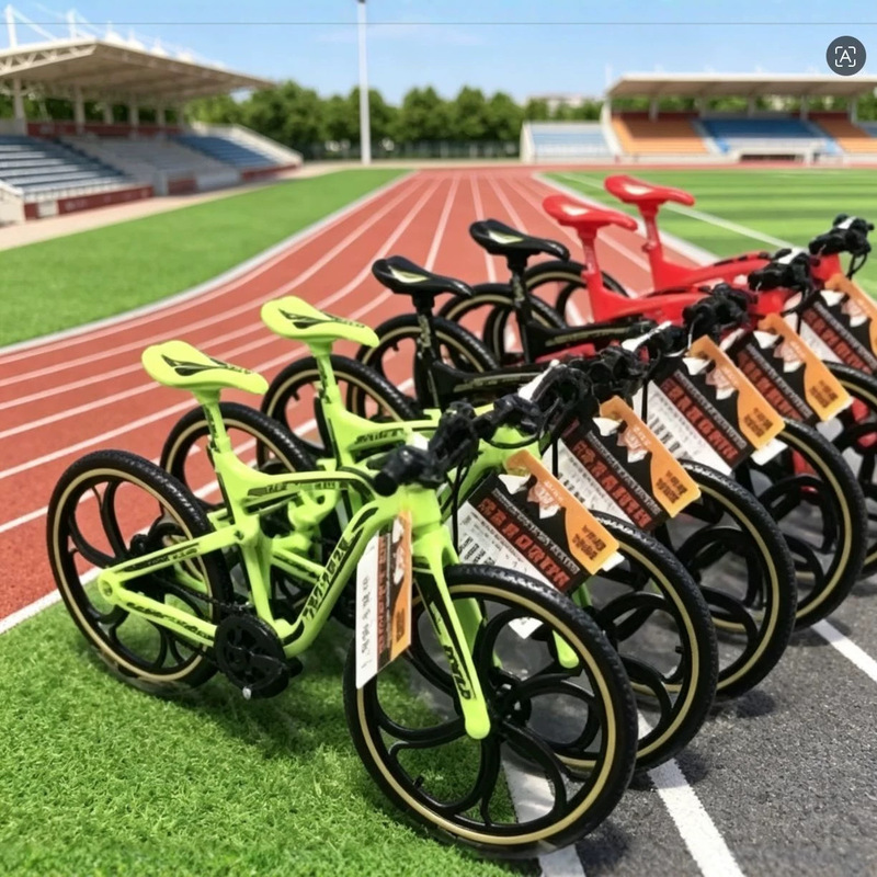 1:8 Scale Road Model Car Model Children's Boys' Bicycle Toy Small Bicycle Ornament Cross-Border Foreign Trade Ornament