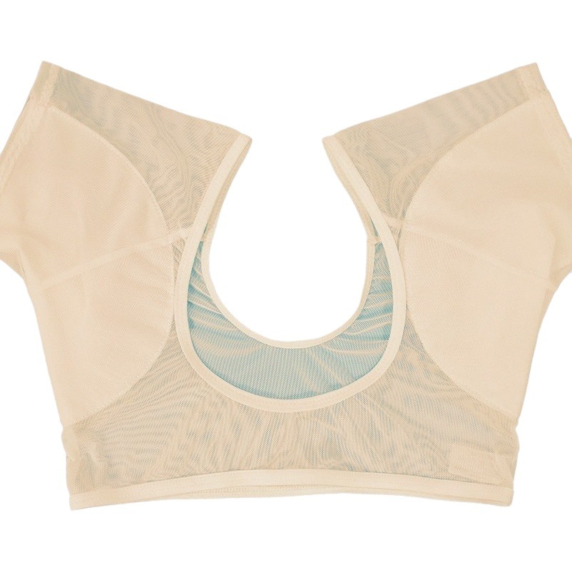 Chaleco de almohadilla absorbente de sudor de algodón para las axilas de Amazon, hilo de malla, transpirable y de secado rápido, chaleco transpirable de manga corta, absorbente de sudor y resistente al sudor