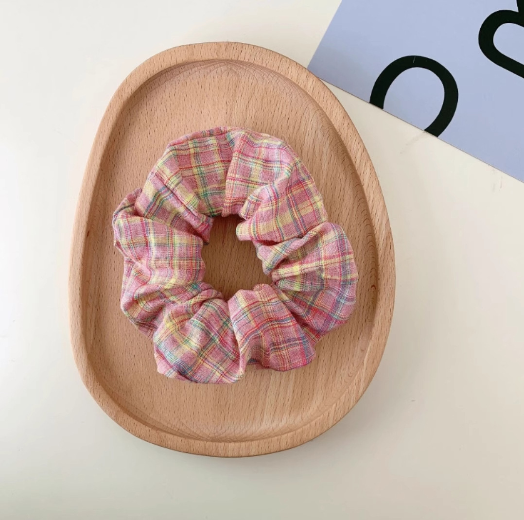 Encaje de flor coreana Encaje de intestino grueso Anillo de cabello femenino Cabeza de flor de viento pastoral Cuerda de cabeza de bola de gran tamaño Accesorios para el cabello de alta calidad