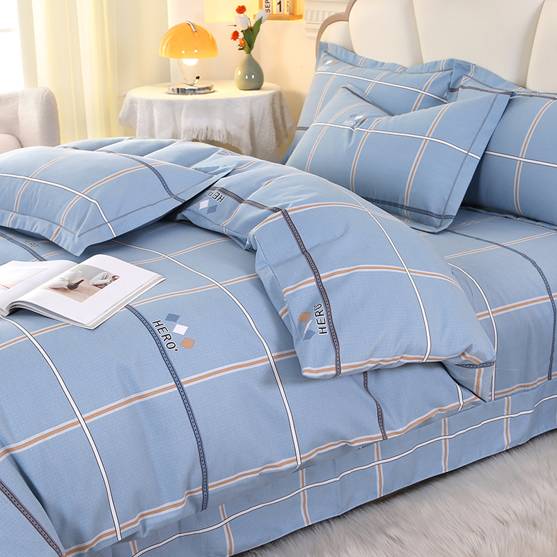 Algodón grueso molido cuatro piezas de sábanas cubiertas de ropa de cama de grado madre y bebé cuatro temporadas de tres piezas de algodón