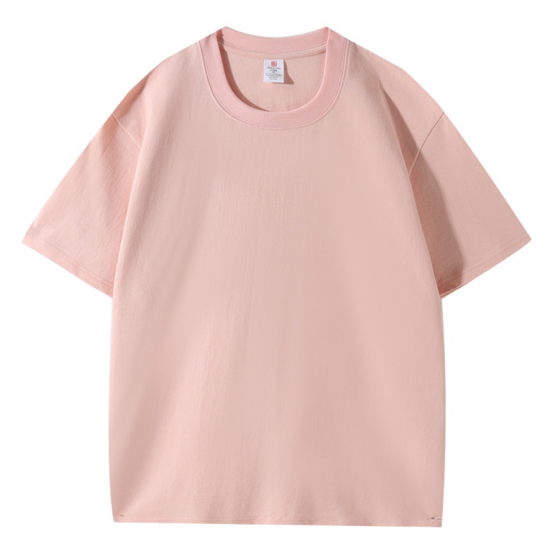 Algodón suave y cómodo cuello redondo verano hombro color sólido manga corta fiesta clase ropa publicidad camiseta personalización