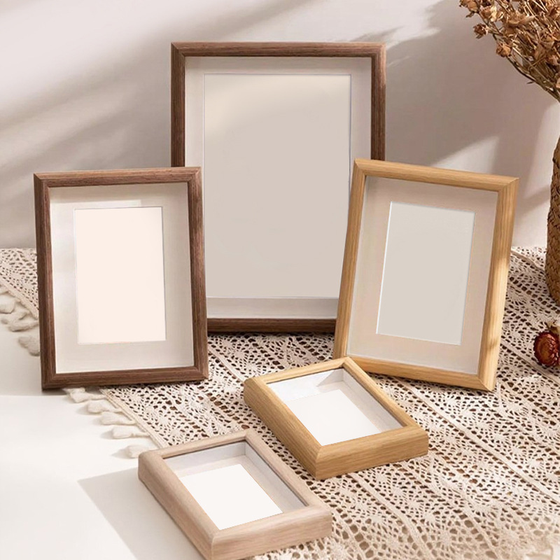 Photo Frame Display Painting Factory Wholesale Glass Wooden Stereo Hollow Creative 5inch 6789inch A4 Photo Wall Frame