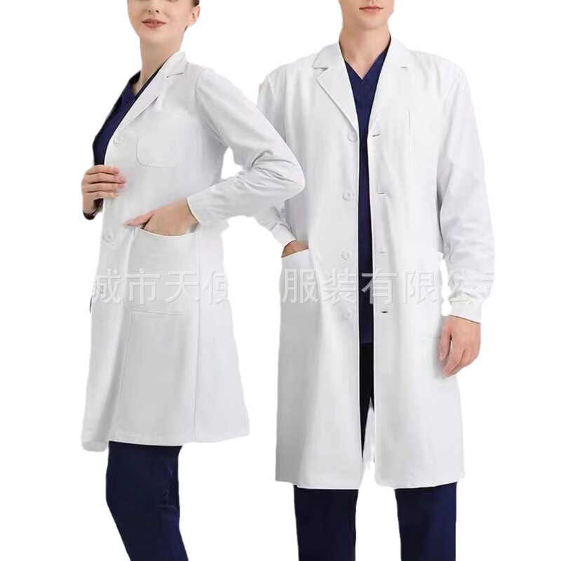 New Autumn and Winter Male Doctor White Coat Nurse Clothing Pharmacy Overalls Beauty Clothing Doctor Clothing Nursing Clothing Maternity Clothing