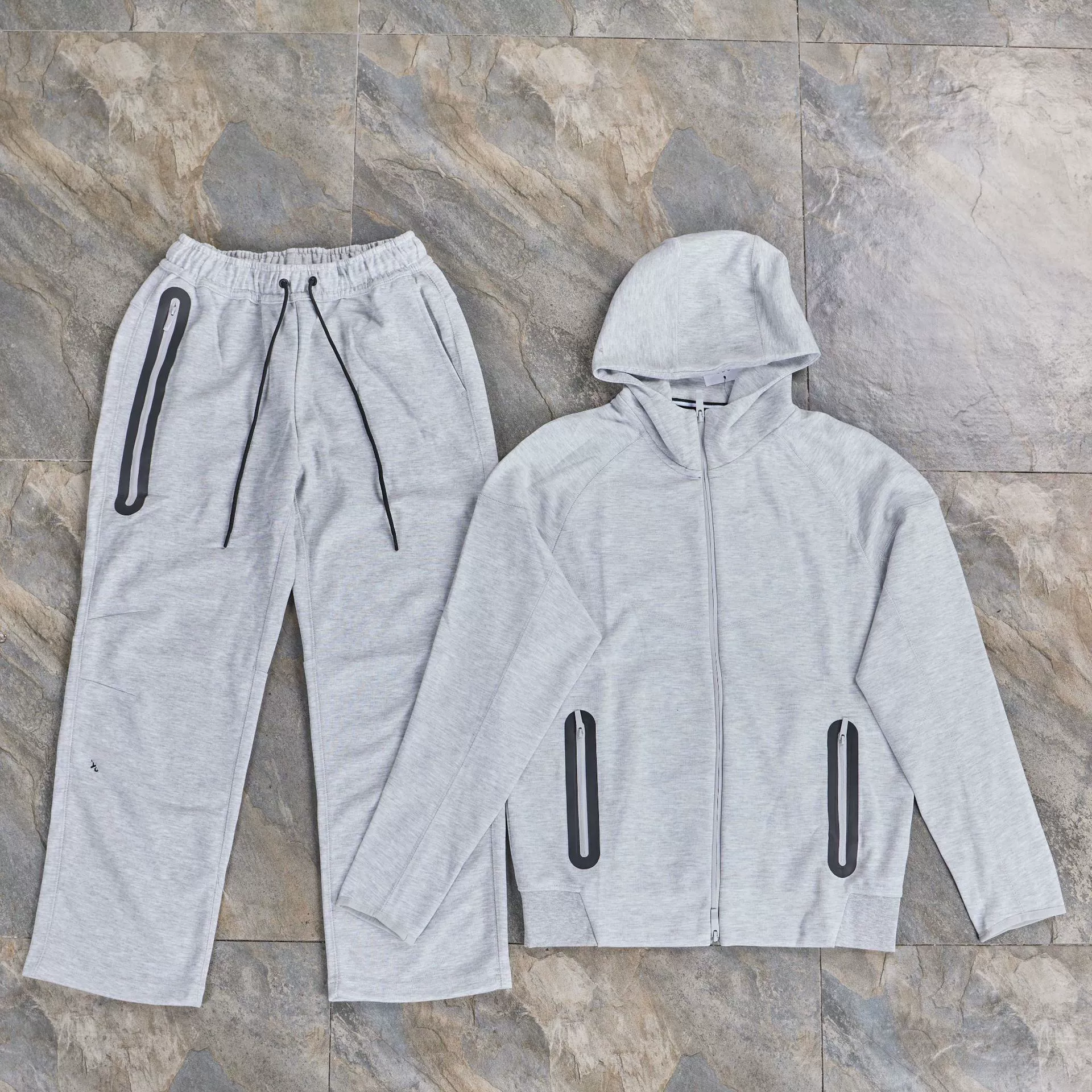 Sports suit Весенний и Осенний Воздушный Слой Хлопок Трикотажные рубашки-молнии Спортивные повседневные брюки drill Набор Мужское