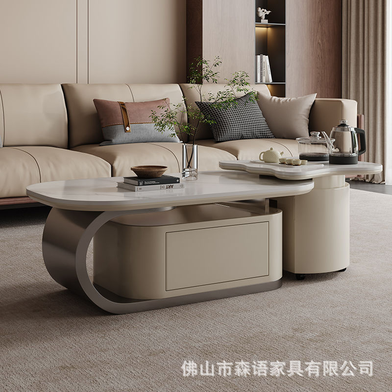 岩板功夫茶几客厅2025新款家用小户型高级感轻奢现代茶台泡茶一体|undefined