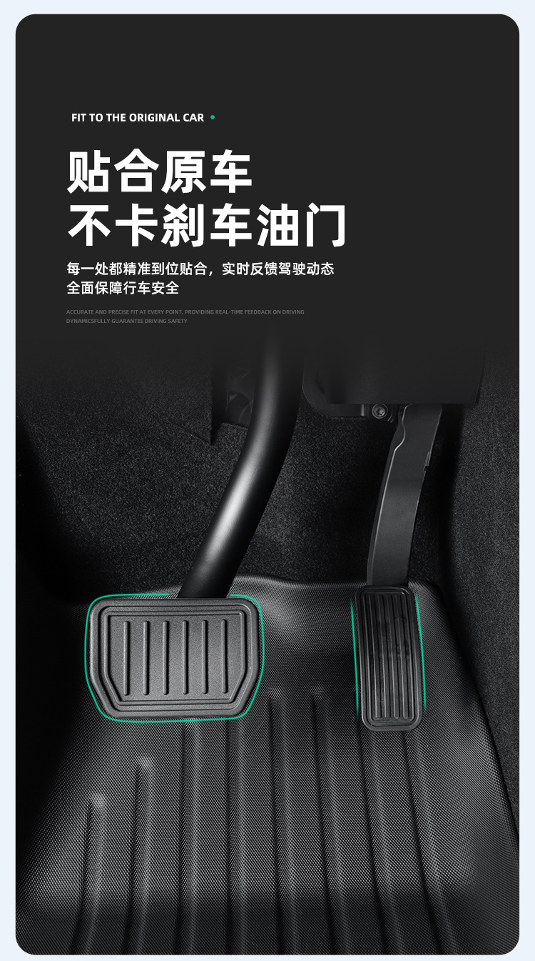 Suitable for 25 Tesla Model Yl Car Floor Mats, Stain-Resistant and Waterproof Special Car Floor Mats, Tpe Floor Mats