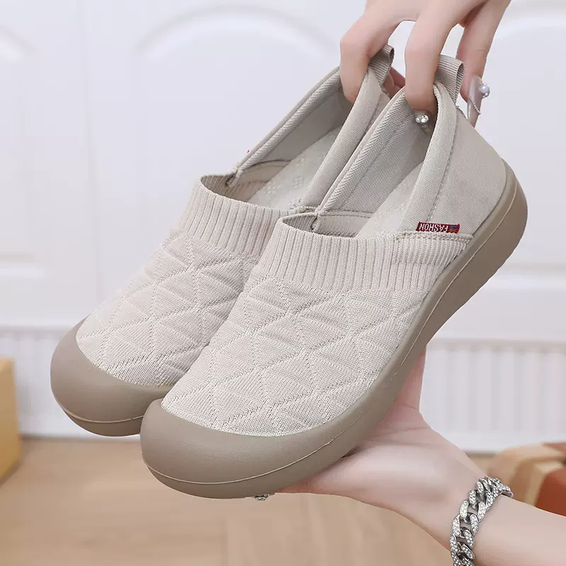 2025老北京透气软底轻便女单鞋舒适一脚蹬懒人鞋防滑健步妈妈布鞋