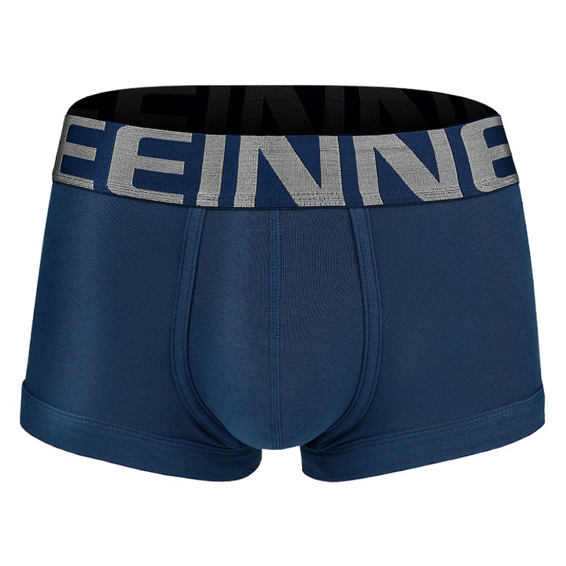Ropa interior masculina para exportación en AliExpress y Amazon, calzoncillos bóxer de algodón puro, pantalones cortos cómodos y transpirables de cintura media.