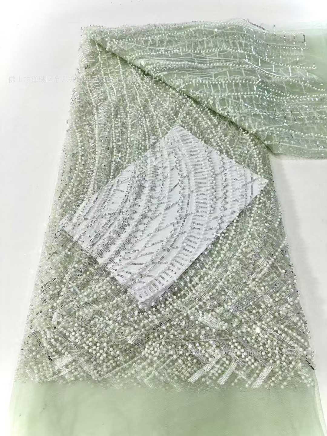 Fabrica de cuentas de burbujas sequinilla al por mayor Europa y América moda vestido de noche tela de moda tela bordada