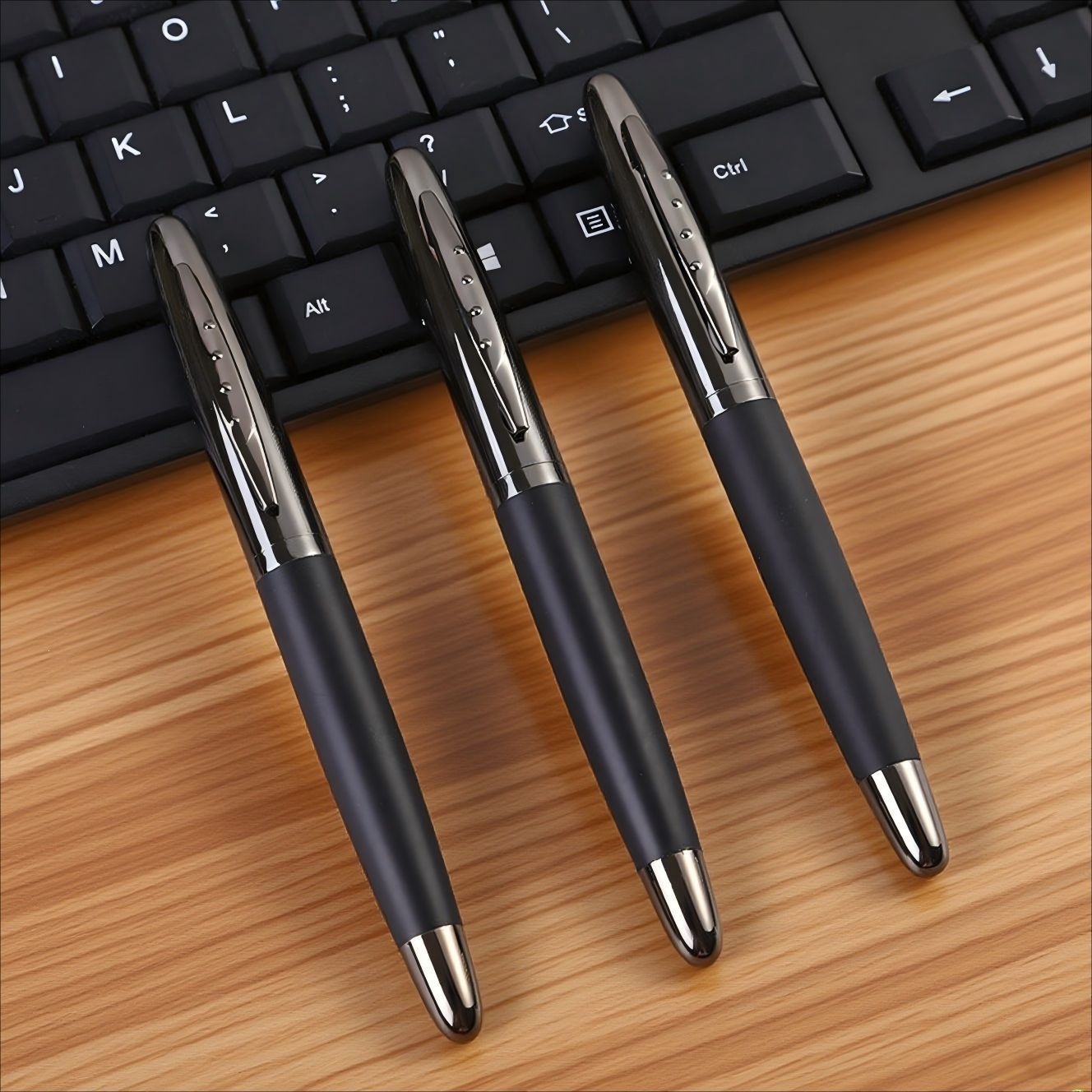 Metallic neutral pens for business events, gifts for clients and employees, annual meetings, custom logo printing, office signature pens, ballpoint pens, wholesale