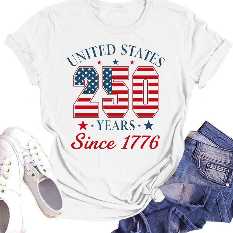Independence Day 250Th Anniversary American Women's T-Shirt July 4Th Patriotic Shirt Independence Day