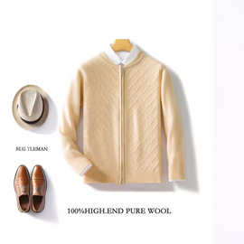 新品加厚两兜羊毛衫男士毛衣商务休闲春季新款长袖时尚羊毛衫百搭