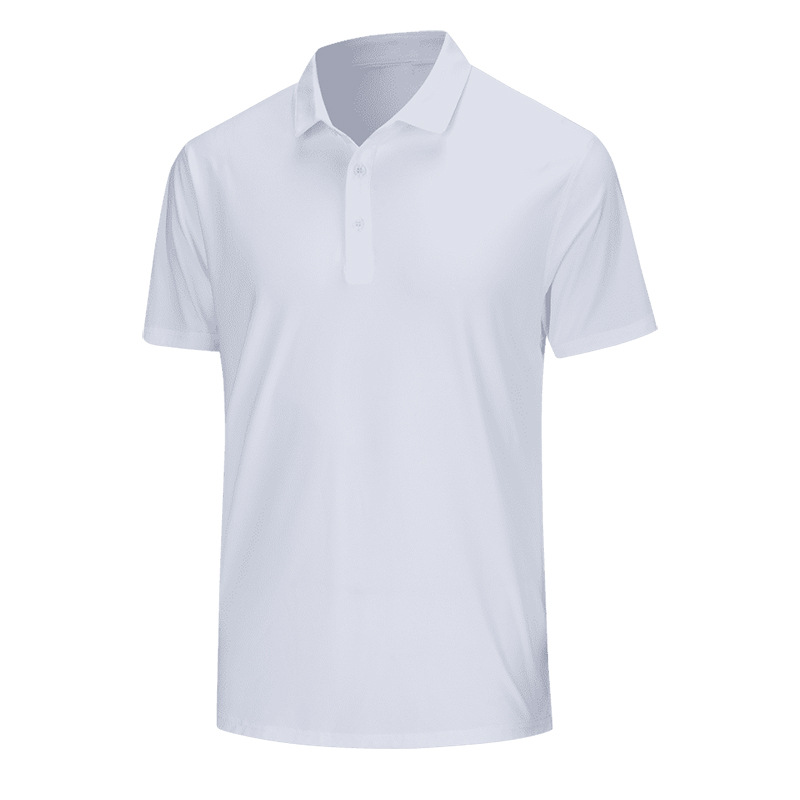 En stock al por mayor 180g verano hielo elástico 88% nylon 12% spandex solapa manga corta Camiseta polo personalización