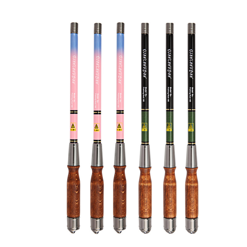 Caña de pesca de carbono para principiantes, caña de pesca de niños, arroyo, caña de pesca de microorganismos, caña de pesca transfronteriza portátil