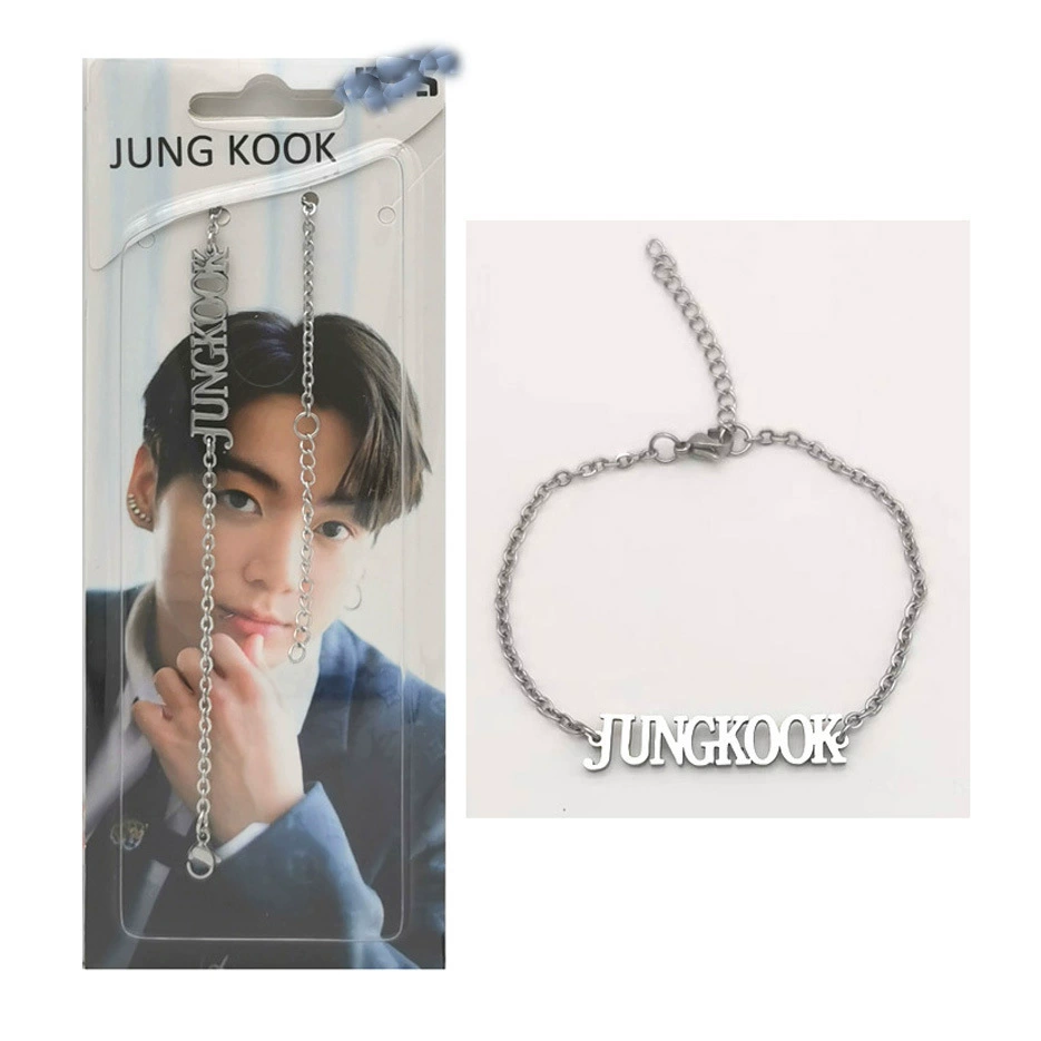 Титановый стальной браслет BTS JK/V/JIMIN/JIN/JHOPE/RM