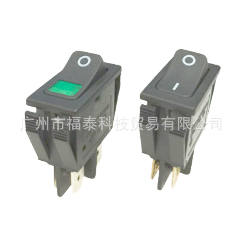 供应 RLEIL RL1-8(W) 鱼眼灯4P船型开关 带点灯绿色 红色船型开关