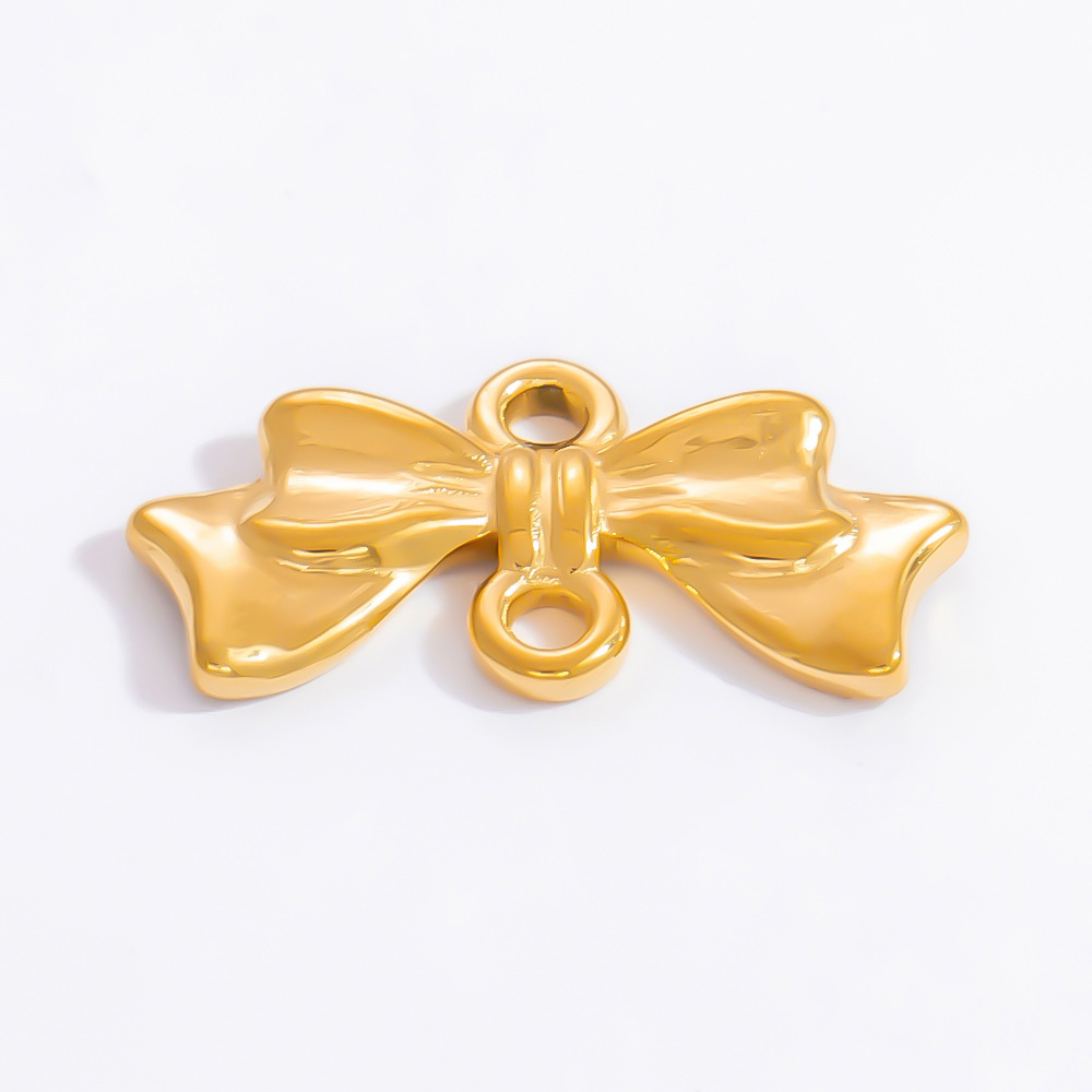 4g Weight 0.03µm-0.05µm Gold Plating Thickness PVD Coated Gold Plating Process Pendant Jewelry Making Type Real Gold Plated Plating Material 1 Piece Quantity 304 Stainless Steel Material Bow Knot Pattern Simple Style, Classic Style Style Waterproof Non Tarnish, Plating Craft 1 Piece 304 Stainless Steel PVD Coated Real Gold Plated Bow Knot Pendant DIY Jewelry Accessories 15