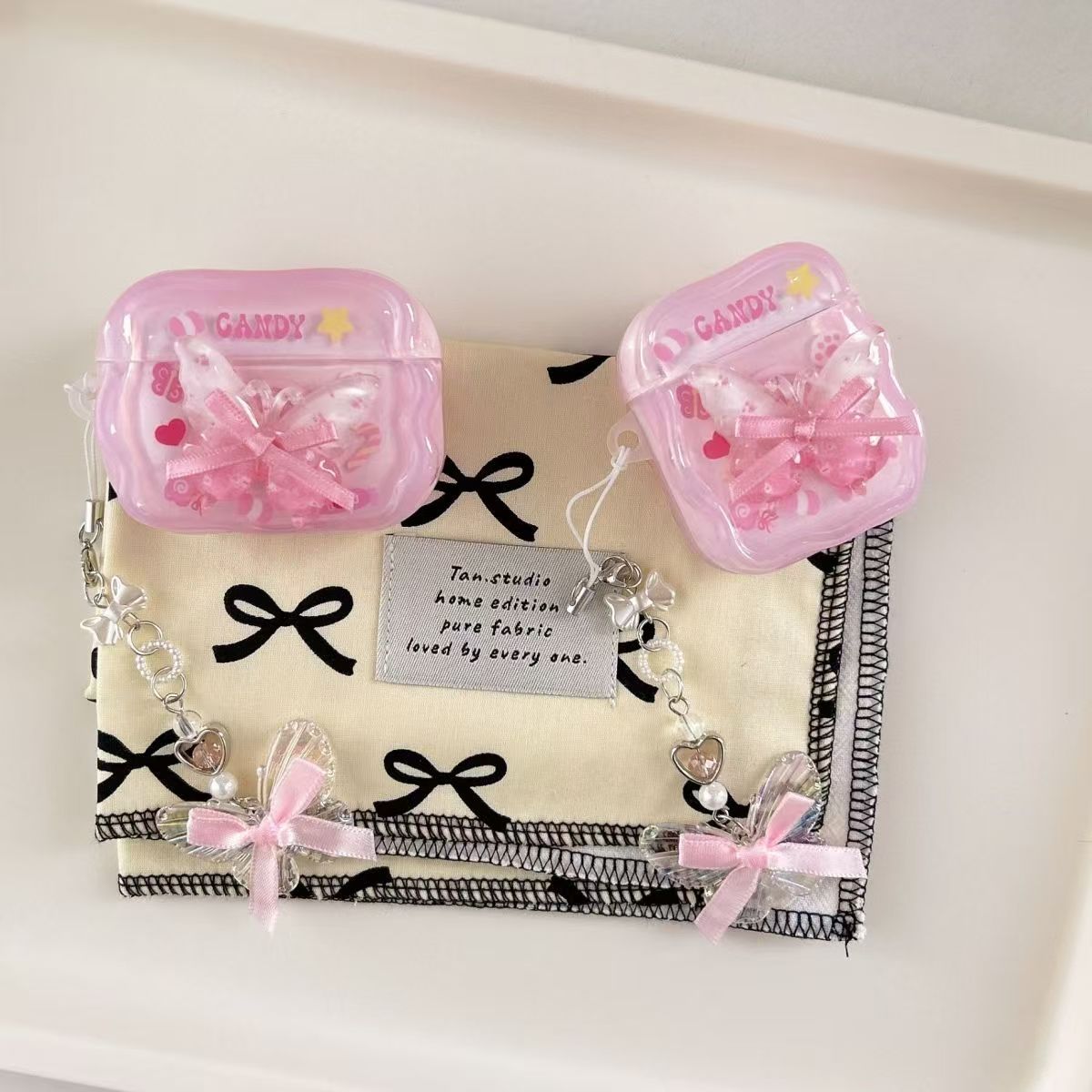 Caja de auriculares de mariposa japonesa y coreana para AirPods 4 Apple Bluetooth inalámbrico AirPods Pro3 Case