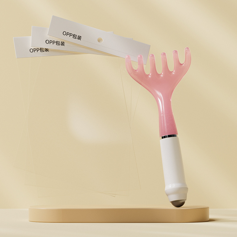 Pein de cuerno de ciervo, rastrillo pequeño, masaje de cinco dedos, peinado de cabello, garra de agarre del cuero cabelludo, meridianos, tratamiento de la cabeza, artefacto de rastrillo de músculos faciales caseros