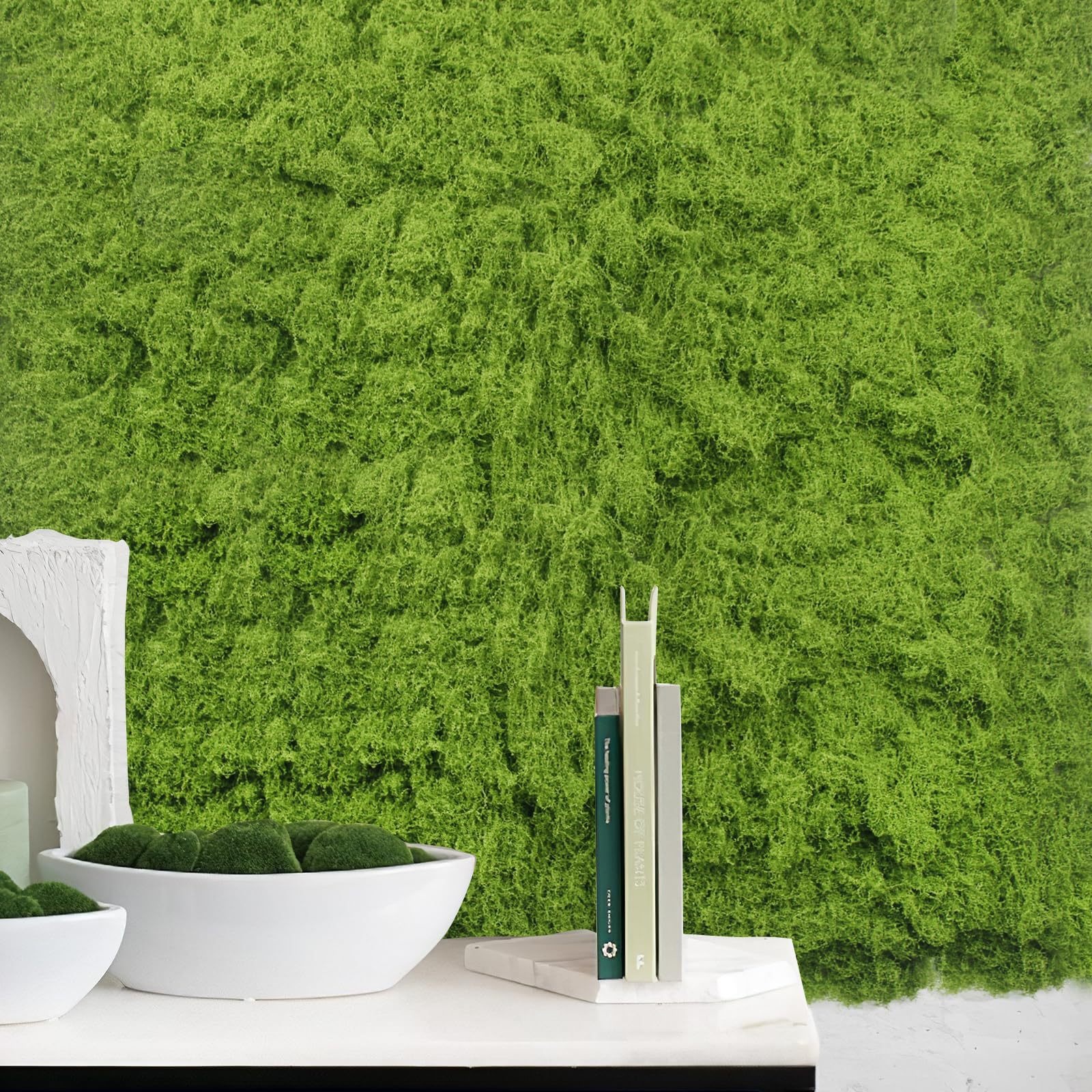 césped de musgo falso musgo césped bonsai maceta plantación verde micro paisaje paisajismo decoración ecológica alta planta