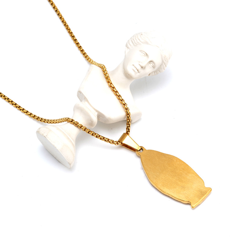 Ethnic Style Virgin Mary Stainless Steel Plating Pendant Necklace