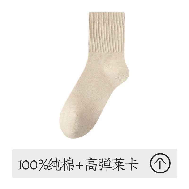 Демисезонные хлопковые антибактериальные осенние knee socks для беременных, средняя высота