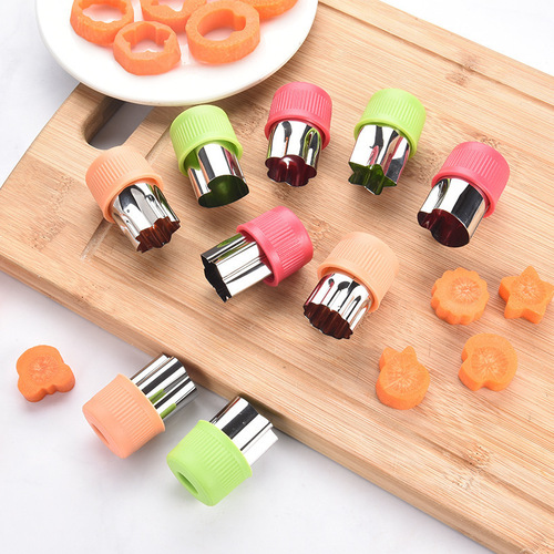 3-piece set of small stainless steel PP hand biscuit molds, fruit cutting molds, fancy printing molds, vegetable cutting molds