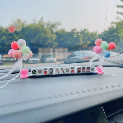 Nömrəli dayanma kartı: Mahjong Car Creative Car Supplies - ceramic-white-tube-spring-balloon-2-please-note-the-number-when-placing-an-order