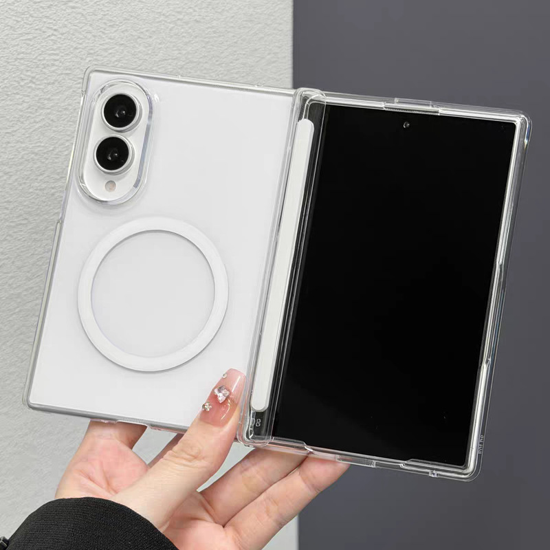Suitable for Samsung ZFold8 phone case GalaxyFold8Ultra magnetic Fold7/6/5/4 transparent w26 Suitable for Samsung ZFold8 phone case GalaxyFold8Ultra magnetic Fold7/6/5/4 transparent w26