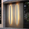 Minimalistic LED waterproof street wall sconce for country house for gazebo, linear light for fencing