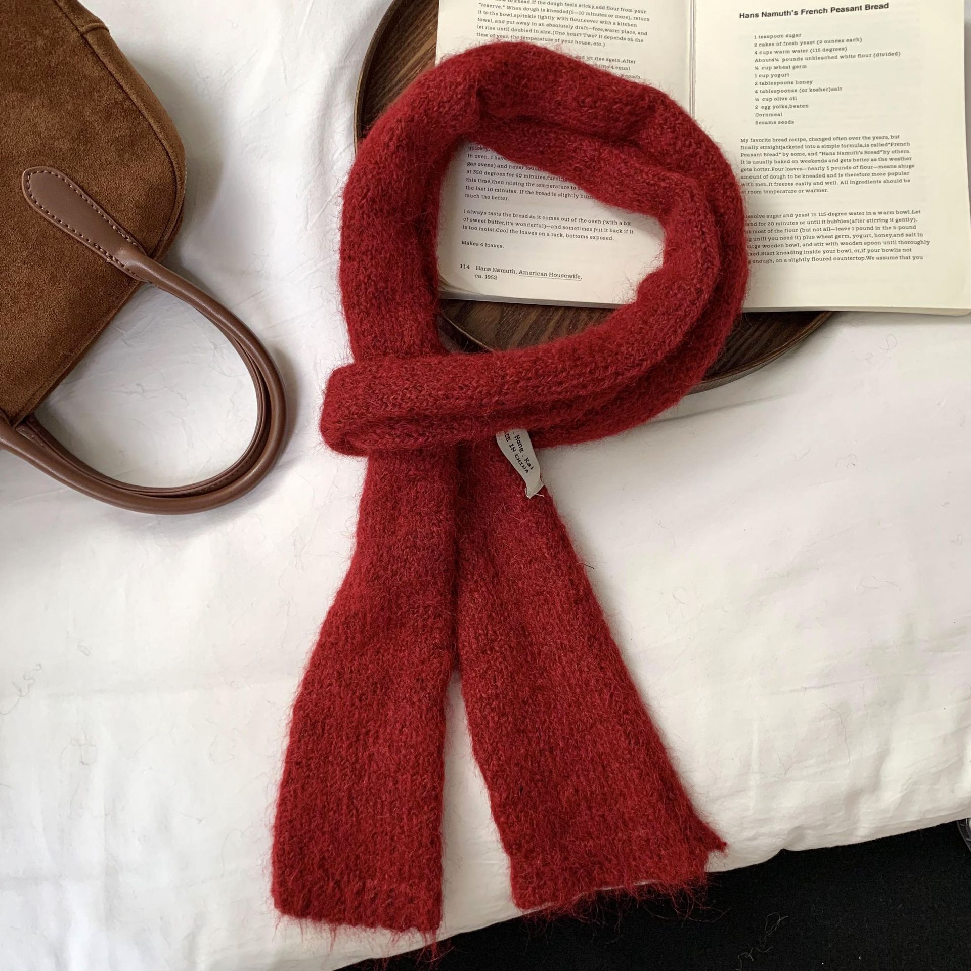 Bufandas de otoño y invierno sensación de atmósfera nuevo estilo coreano variante suave dulce sólido bufandas pegajosas delgadas calentamiento del collar