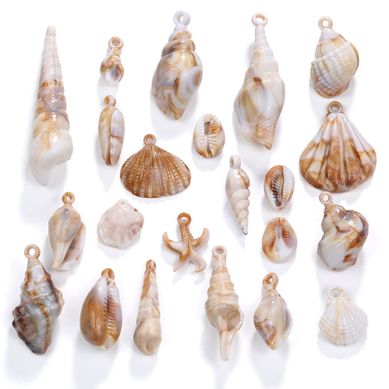 Акриловая серия "Океан": искусственная ракушка, морская звезда, подвеска для DIY браслета, ожерелья, цепочки для телефона и аксессуаров